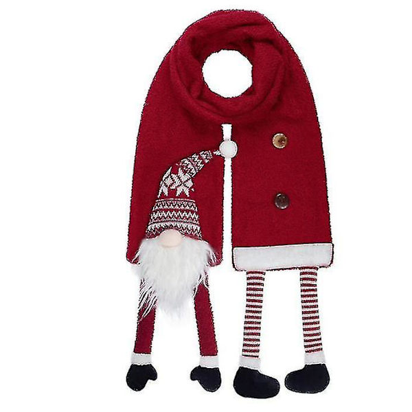 Julhalsduk Jultomte Plysch Varm Julklapp Halsduk Vinter