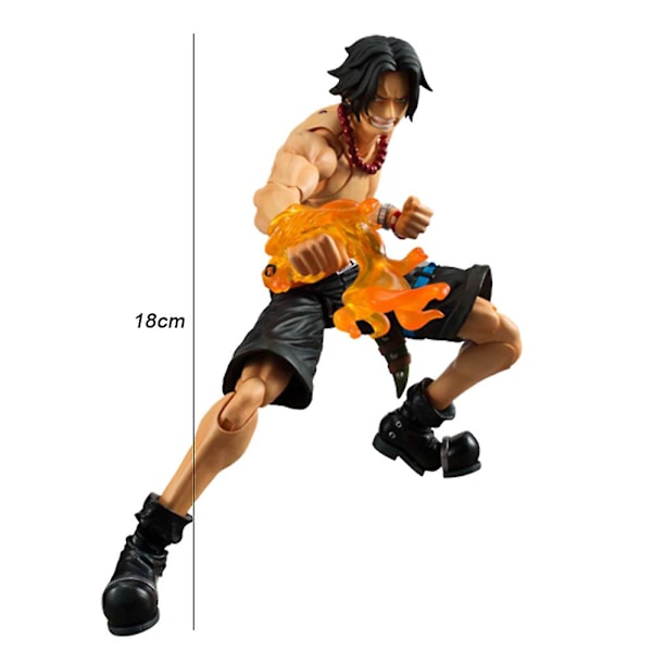 One Piece Portgasd Ace Anime Actionfigur Samlarobjekt PVC Modell Variabla Actiondockor Leksaker Ornament Fans Gåvor[HK]