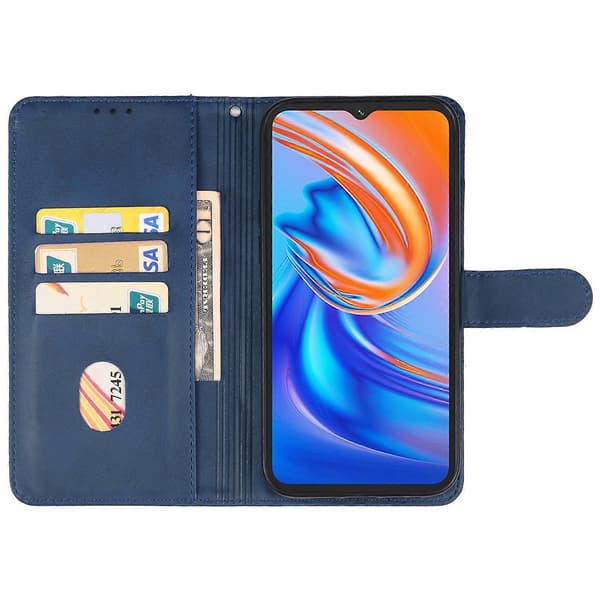 Læder telefoncover til Blackview BV9200 Blue