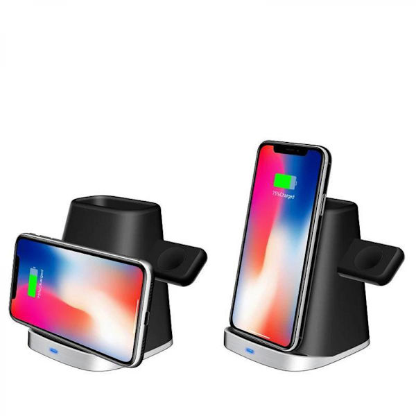 3-in-1 langaton laturiyhdistelmä iPhonelle, iWatchille, Airpodeille, älypuhelimelle - 4000035857612-bk