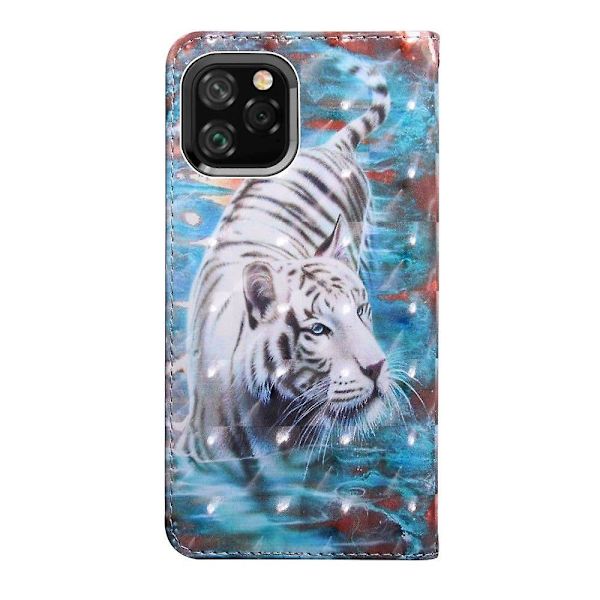 Tiger Dekor Fläck Skinntryck PU Fodral För Din Apple Iphone Xs/x 5.8 Tum (2019)