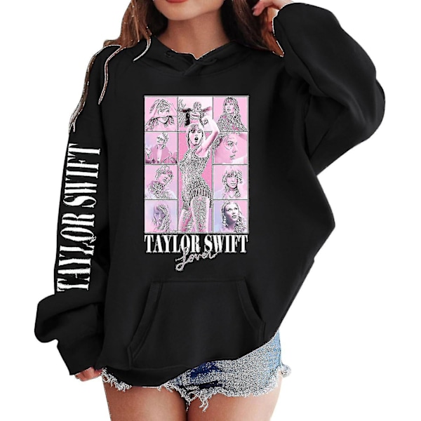 Flicktröjor 1989 Casual Taylor Sweatshirt Barn Pojkar Swifts Pullover Hoodie Konsert Outfit För 4-14 År-www 8 till 9 År 8 to 9 Years 03 black