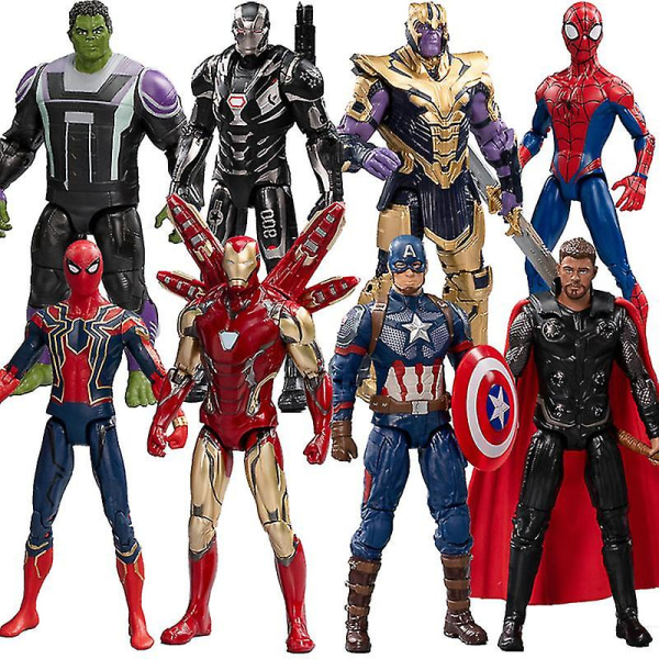 Zd Marvel The Avengers Marvel Legends Iron Man Spider Man Thor Hulk Thanos War Machine Artikulation Action Figur Leksaker för barn Captain America