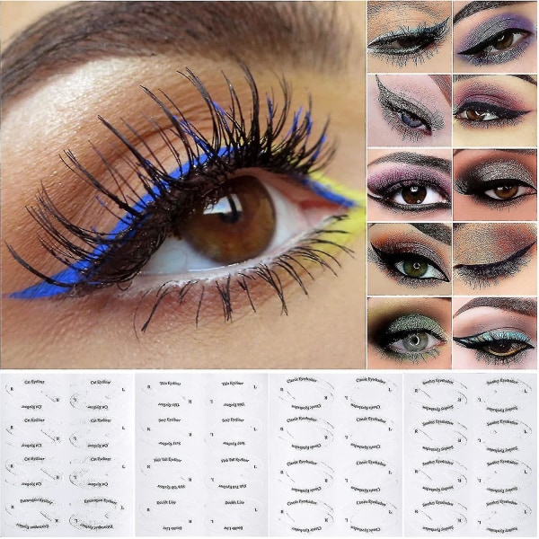 24st Eyeliner Stencils Kit Ögonmakeup Mall Stickers Non-woven Eye Liner Mall Kort Eyeliner Formverktyg