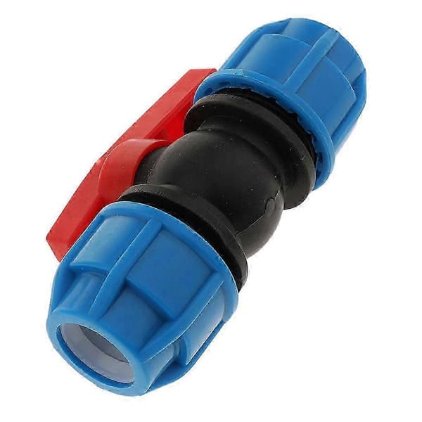 Slangekuleventilkobling, 20 mm rett rør-adapterfitting i plast 20mm Plastic Core