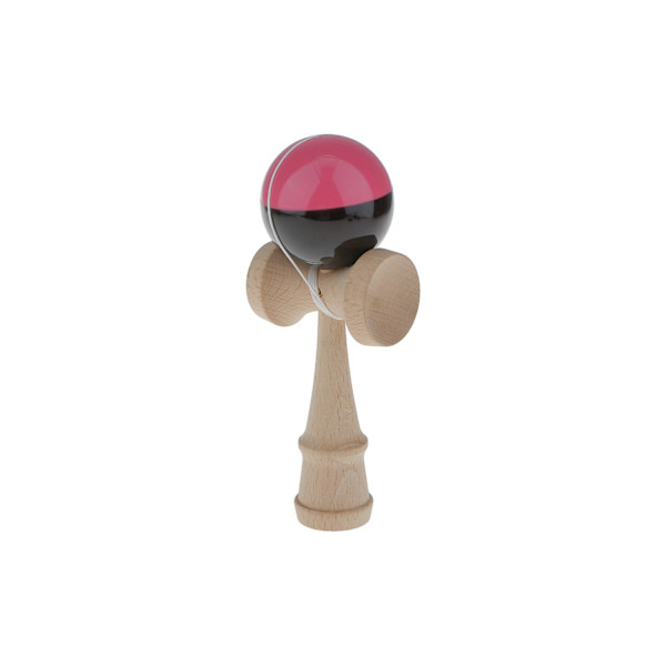 Træ Par Kendama Bold Børnelegetøj Balance Talent Legetøj Fuchsia Sort