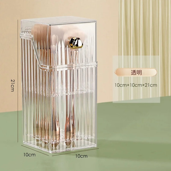 Mode Makeup Børsteholder Opbevaringsboks transparent