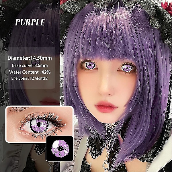 Uyaai Cosplay Anime Färgade Kontaktlinser För Oshi No Ko Ai Ai Hoshino Rubi Ruby Akuamarin Kana Lila Linser Röda Linser Rosa Linser