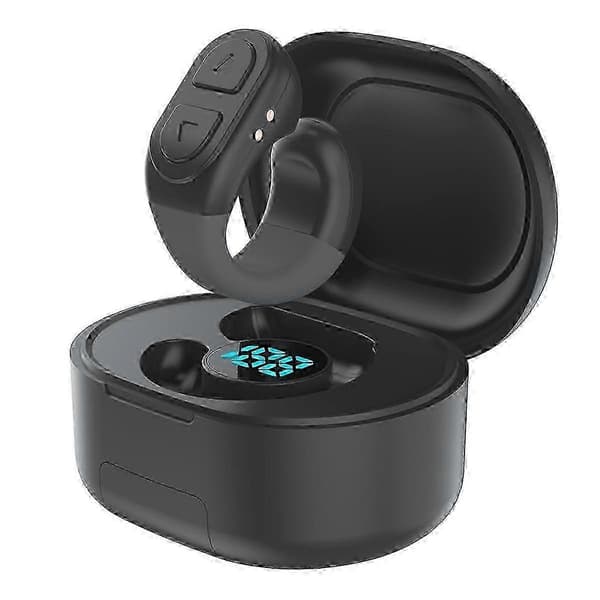 Rullende ring fjernkontroll Bluetooth sidevender med digitalt ladeetui iOS Android svart