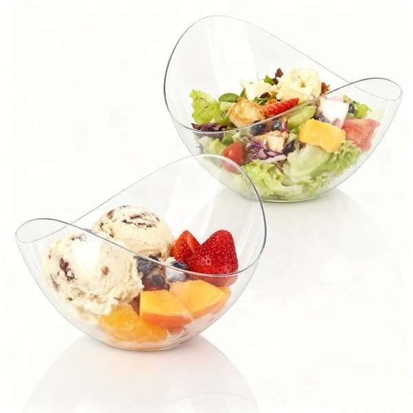12 stk. transparente mousse-kakekopper, dessertskåler 12pcs