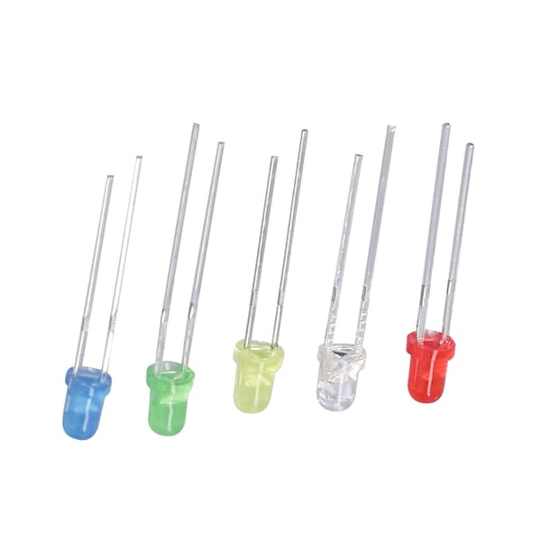 {YM}500 Pcs. 3mm LED Diode Kit Red Yellow Blue Green White