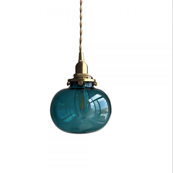 Vintage messingglas lysekrone, hjem hjem dekoration bar disk soveværelse sengekant spisebord spejl lampe