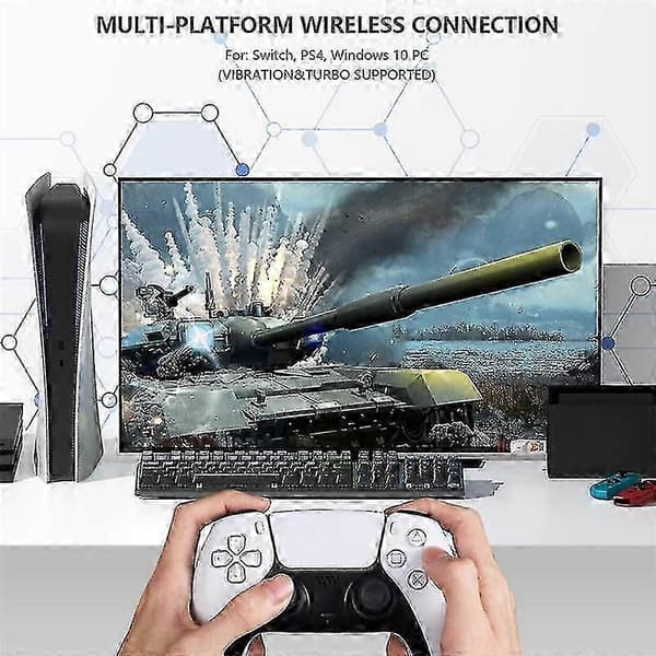 R100 Pro USB-mottaker Trådløs Adapter Gamepad-konverter for Series Bluetooth-adapter
