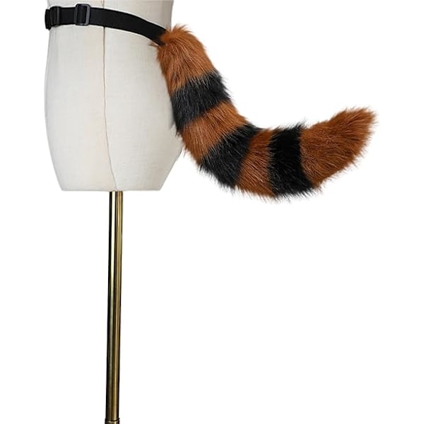 Tekokarvainen Hännän ja Korvien Setti - Karvainen Susi Kettu Pesukarhu Orava Eläinten Korvat Päänpanta Hännän Asuste, Halloween Cosplay Tarvikkeet