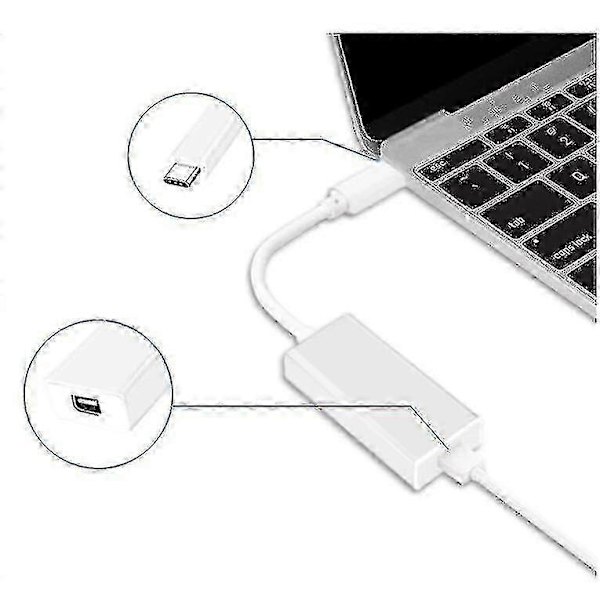 Thunderbolt 3 till 2-kabel för MacBook Pro stöder 4K-skärm