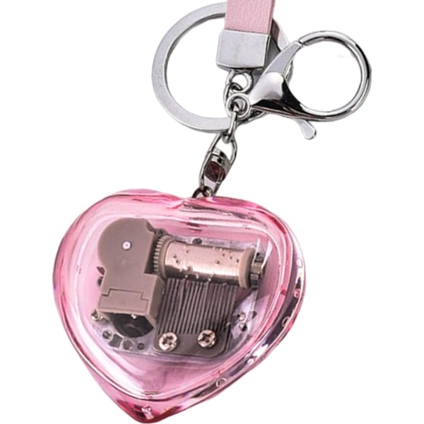 Musiklärare bilväska hjärtformad mini huvudkedja Pink