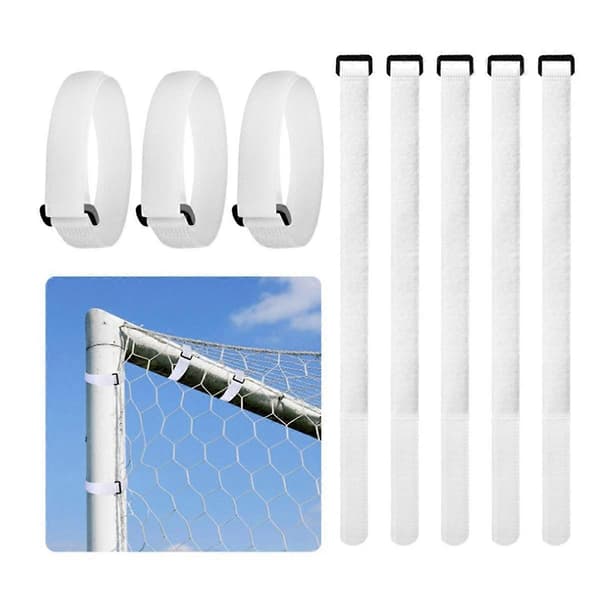 30 stk. Målnetstropper Fodboldmålnet Fastgørelsesstropper Fodboldmålnetstropper White