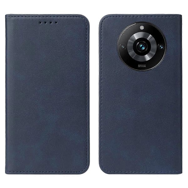 Magnetisk Stängning Läder Telefonfodral Blue For Realme 11 Pro / 11 Pro+