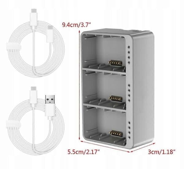 Hub-oplader til DJI Mini 3 / Mini 3 Pro / Mini 4 Pro 3-batteri drone