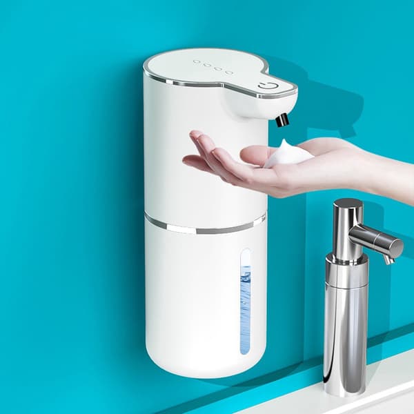 ING Såpedispenser - Automatisk sensor såpedispenser - Veggmontert 350ml - Justerbar hvit