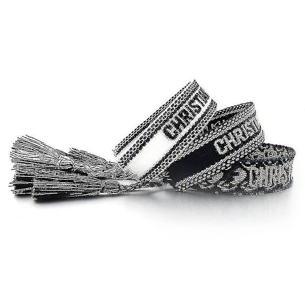 Justerbart handflätat armband med fransar-e 104