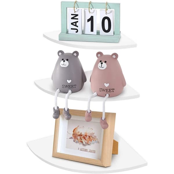 {YM}Corner Shelf, Corner Wall Shelf, Wall Mounted Shelf, Bookcases, 3