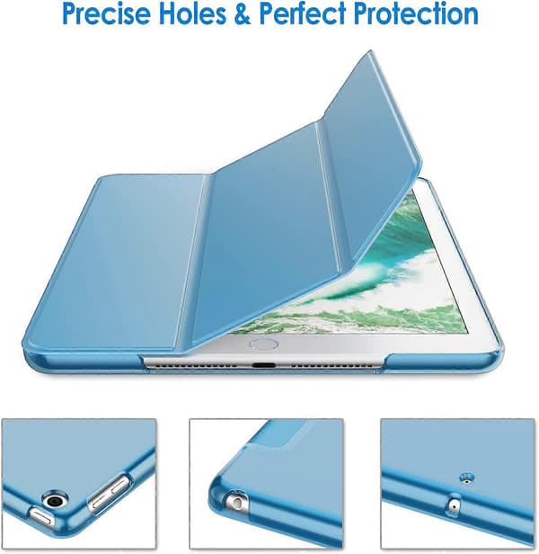 Fodral för iPad (9,7-tum, 2018/2017 modell, 6:e/5:e generationen), Smart Cover Auto Wake/Sleep Blue