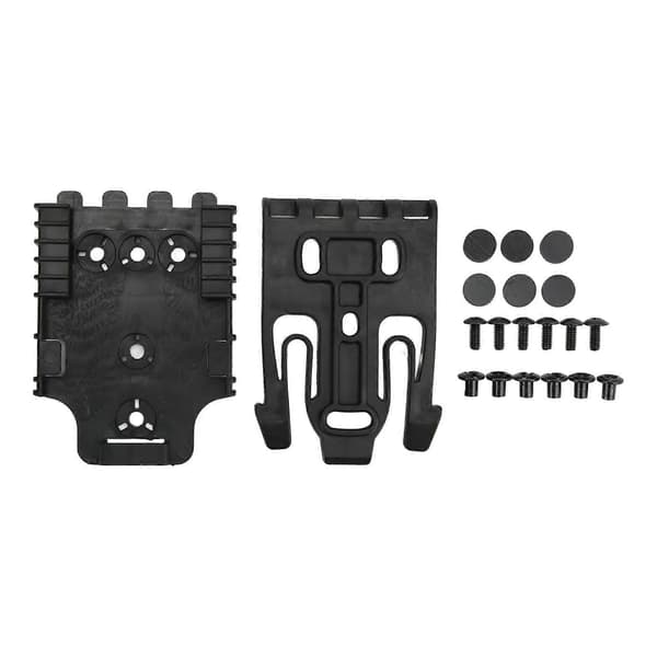 Quick Release System Kit Låsespænde og modtagerplade Sort Nylon til tjenestebælte