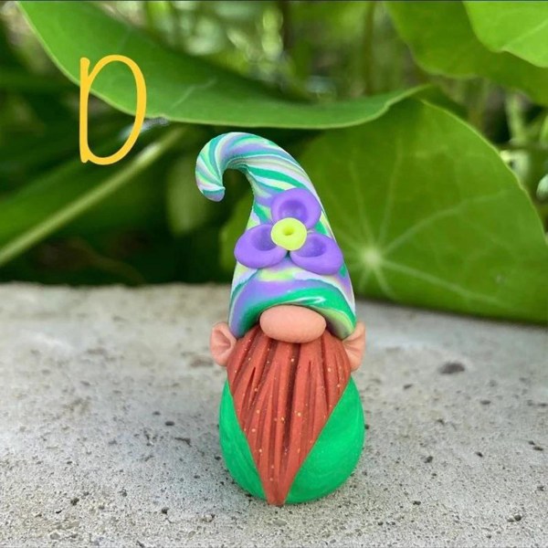 Miniatyr Tomtedocka Staty Trädgårdsdekoration Harts Hantverk Ornament Miniatyr Handmålad Dekorativa Blomkrukor Trädgård Gräsmatta Hem B
