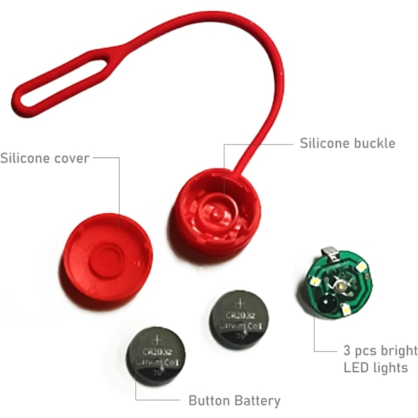 7-pakning LED blinkende lys for barneskolesekker, 3 lysmoduser Reflekslampe for hund, camping, sykling, løping, fotturer, ryggsekk