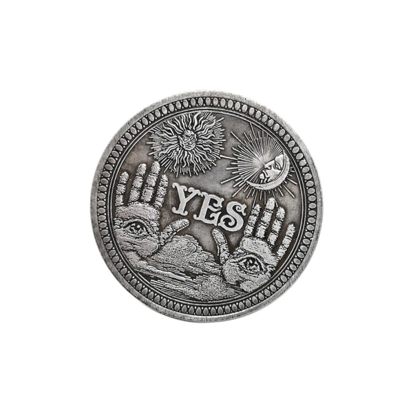 Ja/Nej Flip Coin Silver Minnesak samlarobjekt Affärs- och semesterpresenter