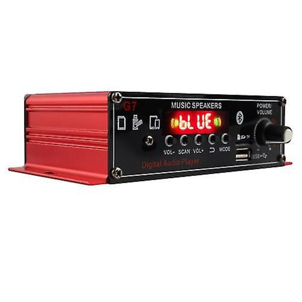 400w Bluetooth Hifi Power Amplifier Audio Digital Stereo Fm Amp med fjärrkontroll Red