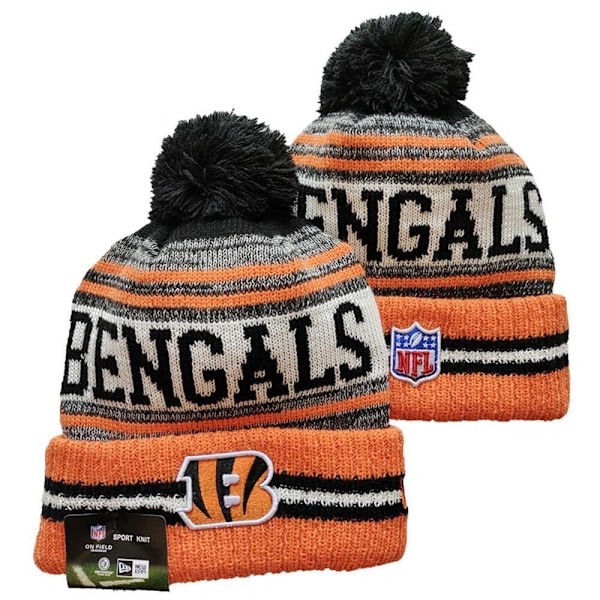 NFL Unisex Varmfodrad Stickad Mössa i Amerikansk Fotbollsstil - One Size Cincinnati Bengals