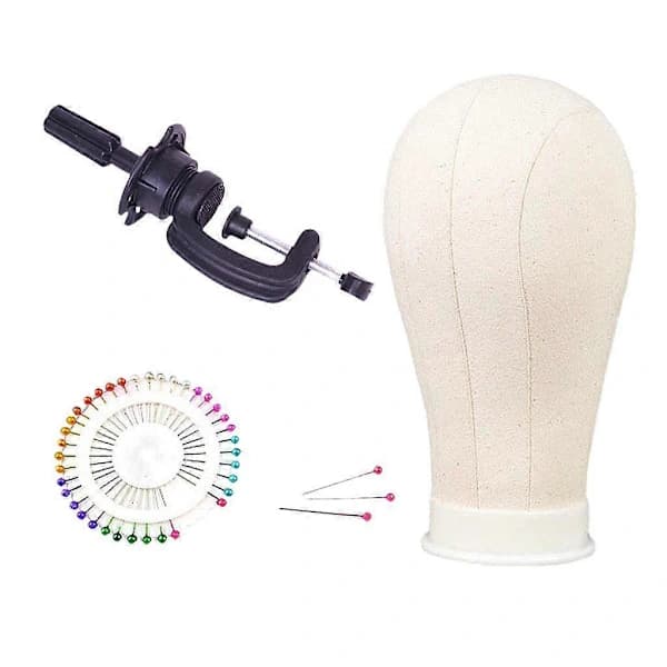 Parykk Hode Modell Maker med Gratis Holder, Pins, 21 Tommer, SD