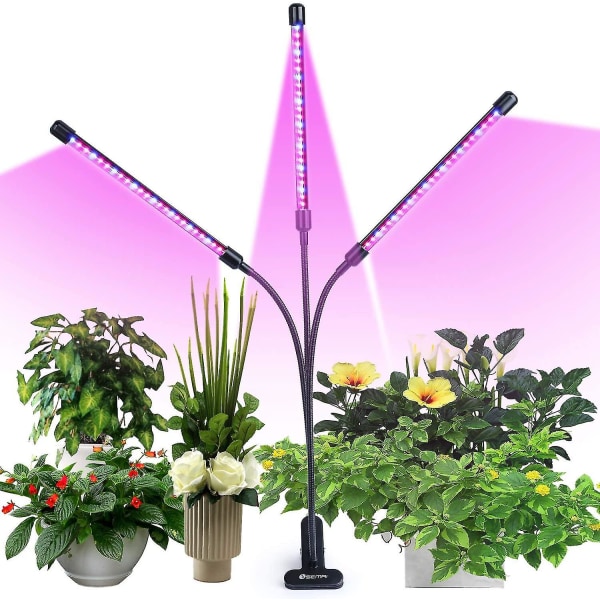 30w Grow Light Grow Light Grow Light Grow Light Fullspektrum inomhusväxter växer ljus med timer, 3 lägen, 6 ljusstyrkor