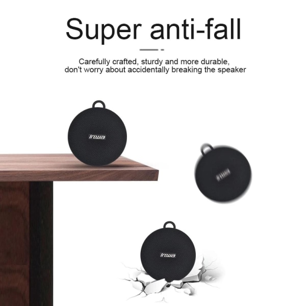 Svart subwoofer bluetooth-högtalare + 3D cykelstereo högtalare gratis portabel utomhus handdusch IPX7 vattentäta minihögtalare |