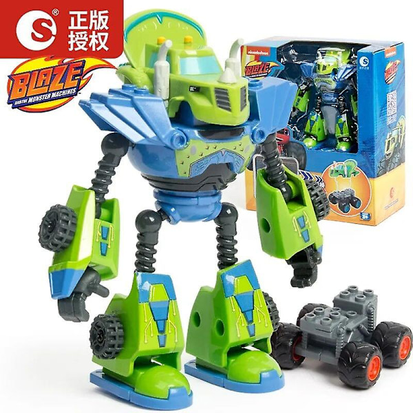 Blaze Monster Machines Anime Figur Plast/Legering Deformert Robotbil Leketøy Actionfigur Modell Barneleker Julegaver til Barn