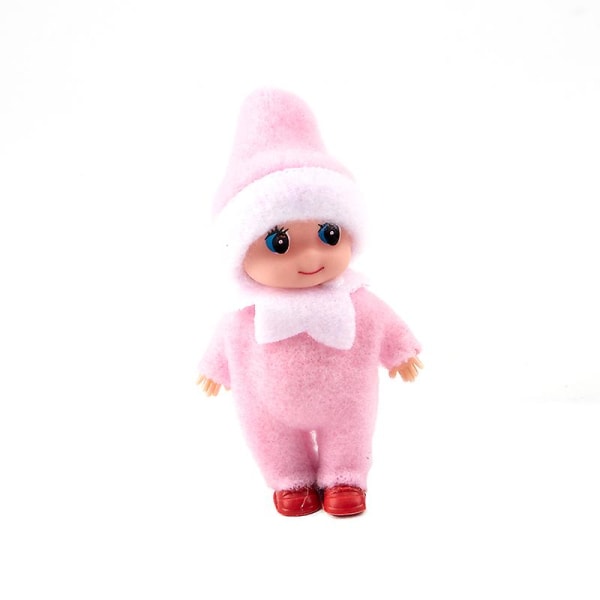 Creative Baby Elf Dolls Oranments Merry Christmas Decor for Home New Year Gift Pink