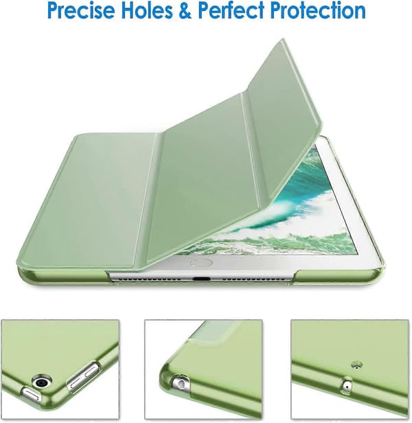 Fodral för iPad (9,7-tum, 2018/2017 modell, 6:e/5:e generationen), Smart Cover Auto Wake/Sleep Matcha Green