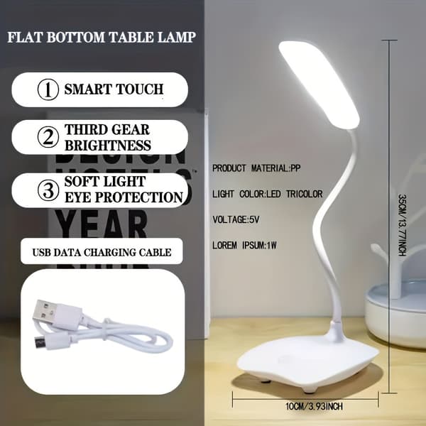 [Øyebeskyttelse LED Lampe] LED Skrivebordslampe | Øyebeskyttelse, USB-lading Pink