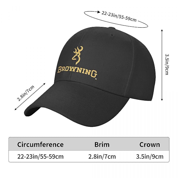 Cool Browning Baseball Cap -lippis Naiset Miehet Mukautettava Säädettävä Aikuisten Isähattu Hip Hop