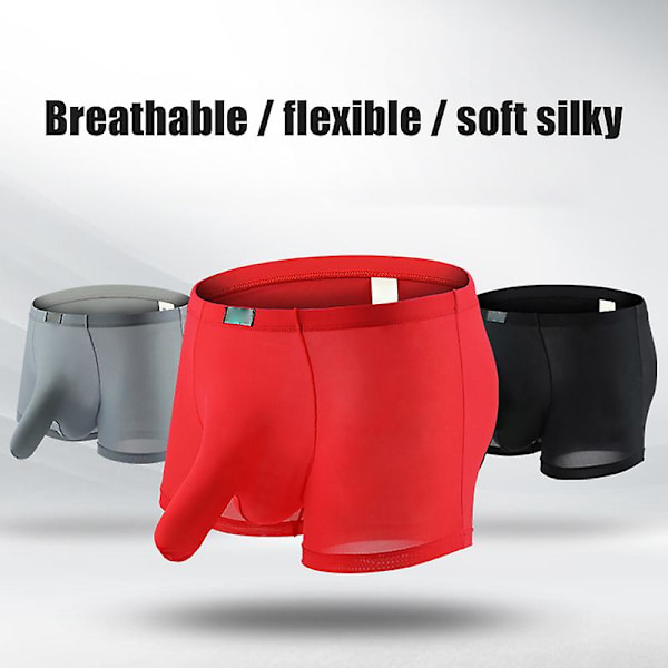 Mænds Underbukser Boxer Shorts Bløde Åndbare Underbukser Boxere Elefant Næse Briefs Ensfarvet