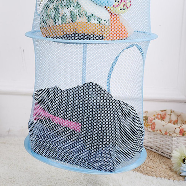 Lagdelt Mesh Sammenleggbar Oppbevaringshylle for Leker til Barn Hengende Kurv Diverse Organizer