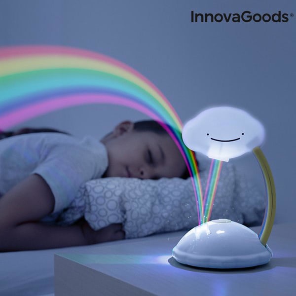 Billig Rainbow Cloud LED-projektorlampa Barn nattlampa