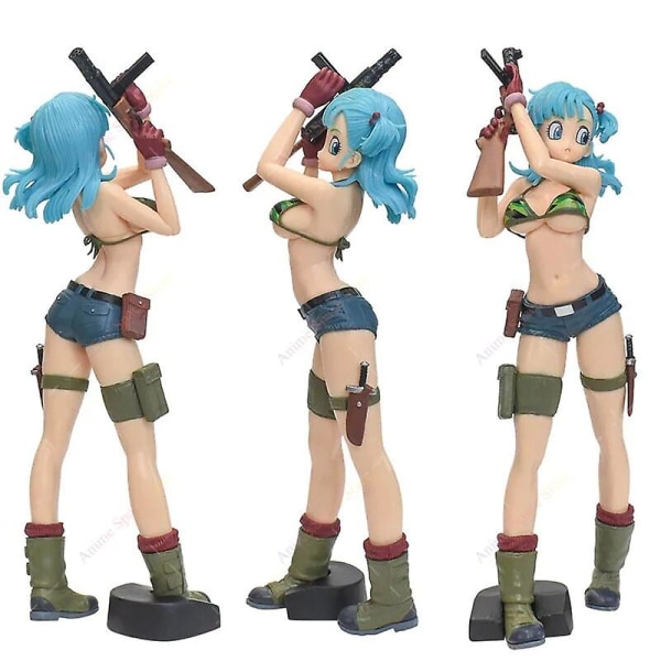 Dragon Ball Action Figur Bulma Kamouflage Söt Glitter Glamours Samlarobjekt Modell Figur Leksaker Pvc Action Dockor Julklapp