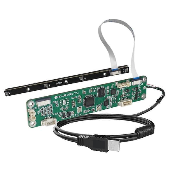 4-Array Retningsbestemt Mikrofon Array USB Lineær 60-Graders Lydoptagelse Støjreduktion med Forstærker 3,5 mm