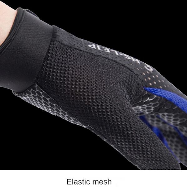 Mesh Cykelhandskar Hel Finger Sommar Herr Dam Cykelhandskar Lång Mtb Pekskärm Andningsbara Racing Cykelhandskar Tillbehör black orange M