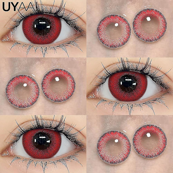 Uyaai Cosplay Anime Färgade Kontaktlinser För Oshi No Ko Ai Ai Hoshino Rubi Ruby Akuamarin Kana Lila Linser Röda Linser Rosa Linser