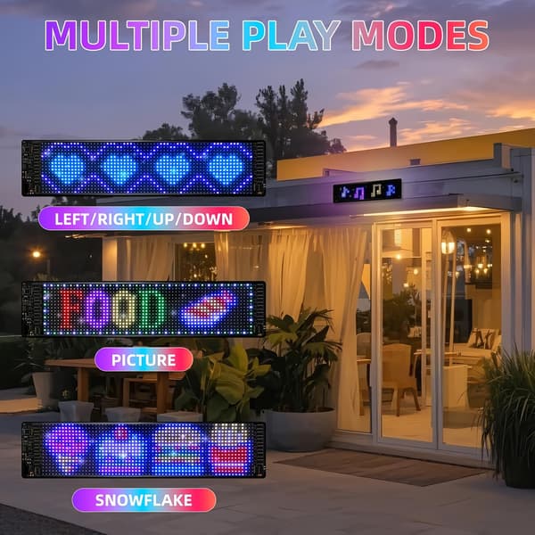 LED pixel blød skærm, programmerbar LED skærm natlampe 16*32 (7*17.3 cm)