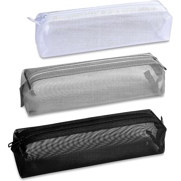 3 st Mesh Case, Mesh Case med dragkedja, Student Case, Present